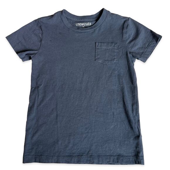 Crewcuts Charcoal Gray Pocket Tee 4-5 - Picture 1 of 5